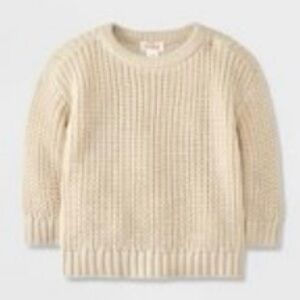 NWT Baby Cozy Cream Knit Pullover Sweater Size 3-6 months Cat & Jack